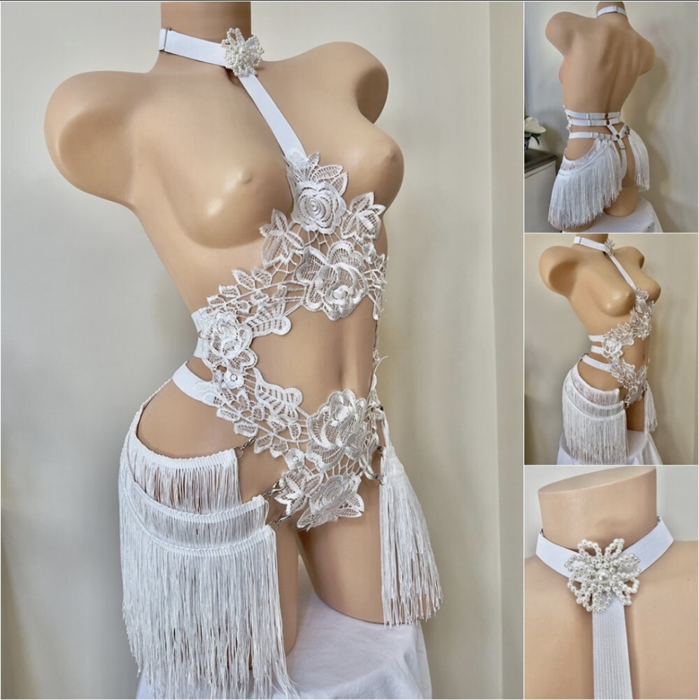 Fringe cagesuit